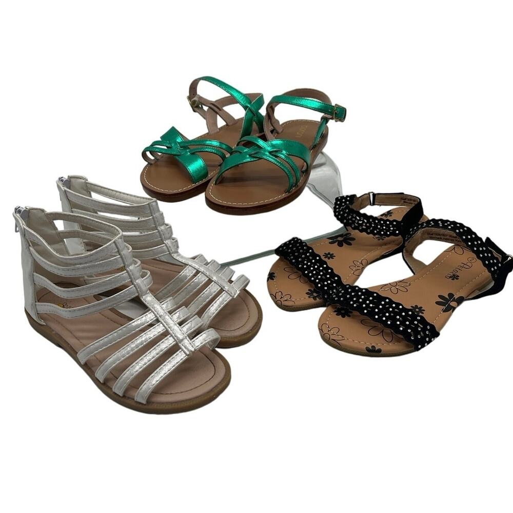 3 pairs of glitzy sandals - two pair are new